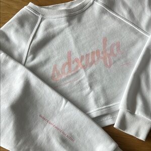 White Cropped Sweatshirt SD x WFA